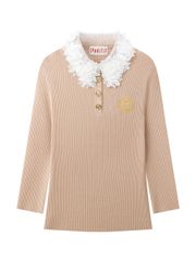 Ducat Floral Lace PK Knit Sleeve : Women's Beige