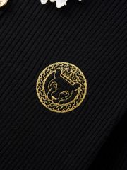 UTAA Ducat Floral Lace PK Knit Sleeve : Women's Black