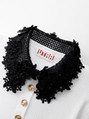 Ducat Floral Lace PK Knit Sleeve : Women's White