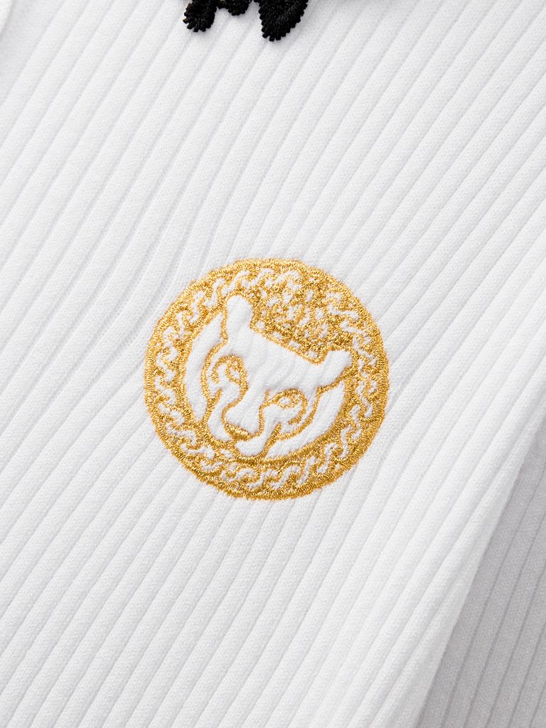 Ducat Floral Lace PK Knit Sleeve : Women's White