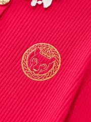 Ducat Floral Lace Rosy Color PK Knit Sleeve : Women's Dark Pink