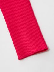 Ducat Floral Lace Rosy Color PK Knit Sleeve : Women's Dark Pink