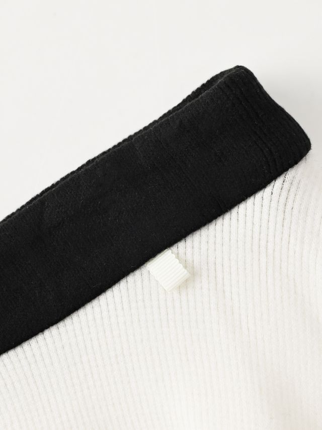Crystal Ribbon Flare Knit Skirt: Women's White
