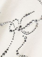 Crystal Ribbon Lace PK Knit : Women's White