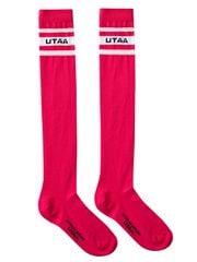 UTAA Neon Passenger Logo Knee Socks : Pink