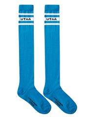 UTAA Neon Passenger Logo Knee Socks : Sky Blue