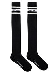 UTAA Neon Passenger Logo Knee Socks : Black