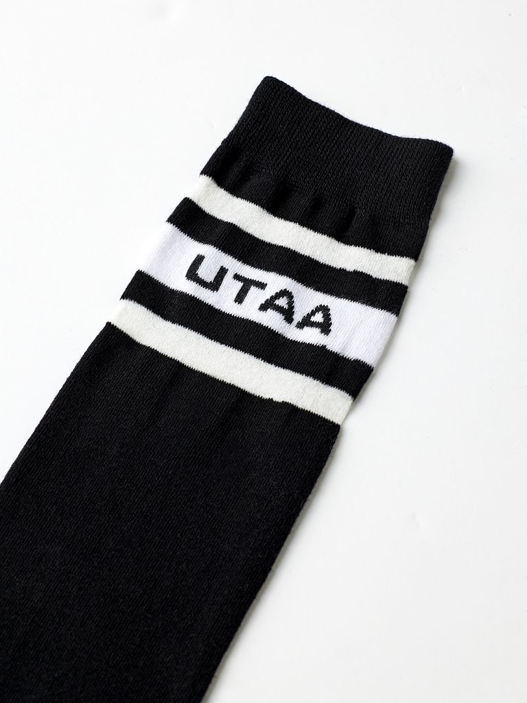 UTAA Neon Passenger Logo Knee Socks : Black