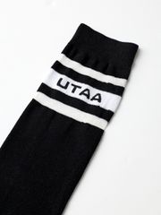 UTAA Neon Passenger Logo Knee Socks : Black