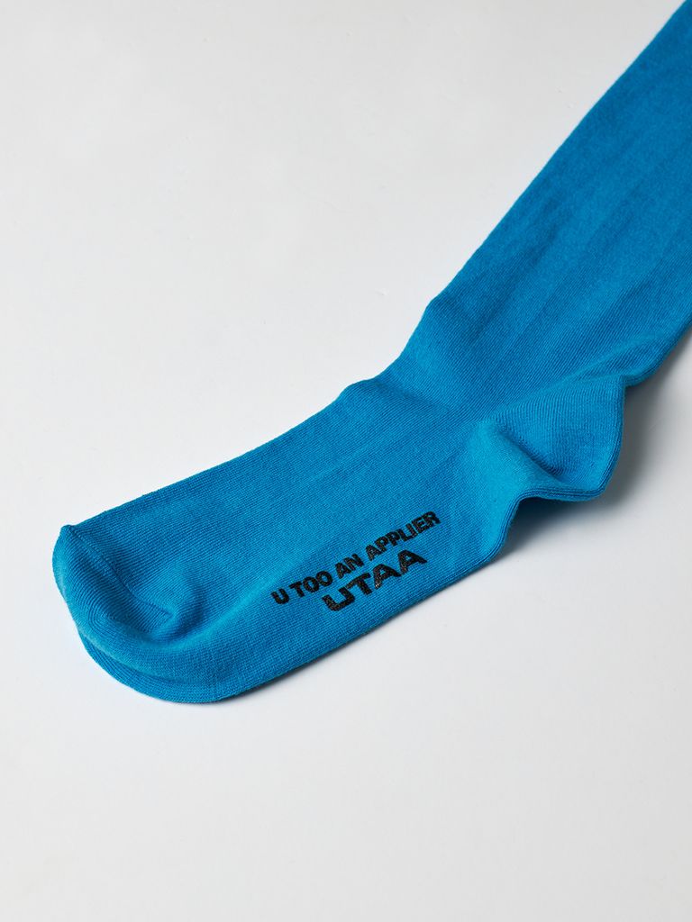 UTAA Neon Passenger Logo Knee Socks : Sky Blue