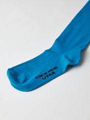 UTAA Neon Passenger Logo Knee Socks : Sky Blue