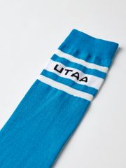 UTAA Neon Passenger Logo Knee Socks : Sky Blue