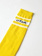 UTAA Neon Passenger Logo Knee Socks : Yellow