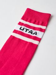 UTAA Neon Passenger Logo Knee Socks : Pink