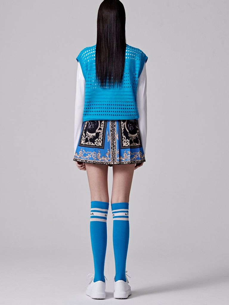 UTAA Bright Baroque Short Skirt : Women's Blue