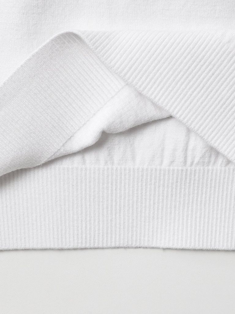 UTAA Panther Openneck Knit Pullover : Men's White