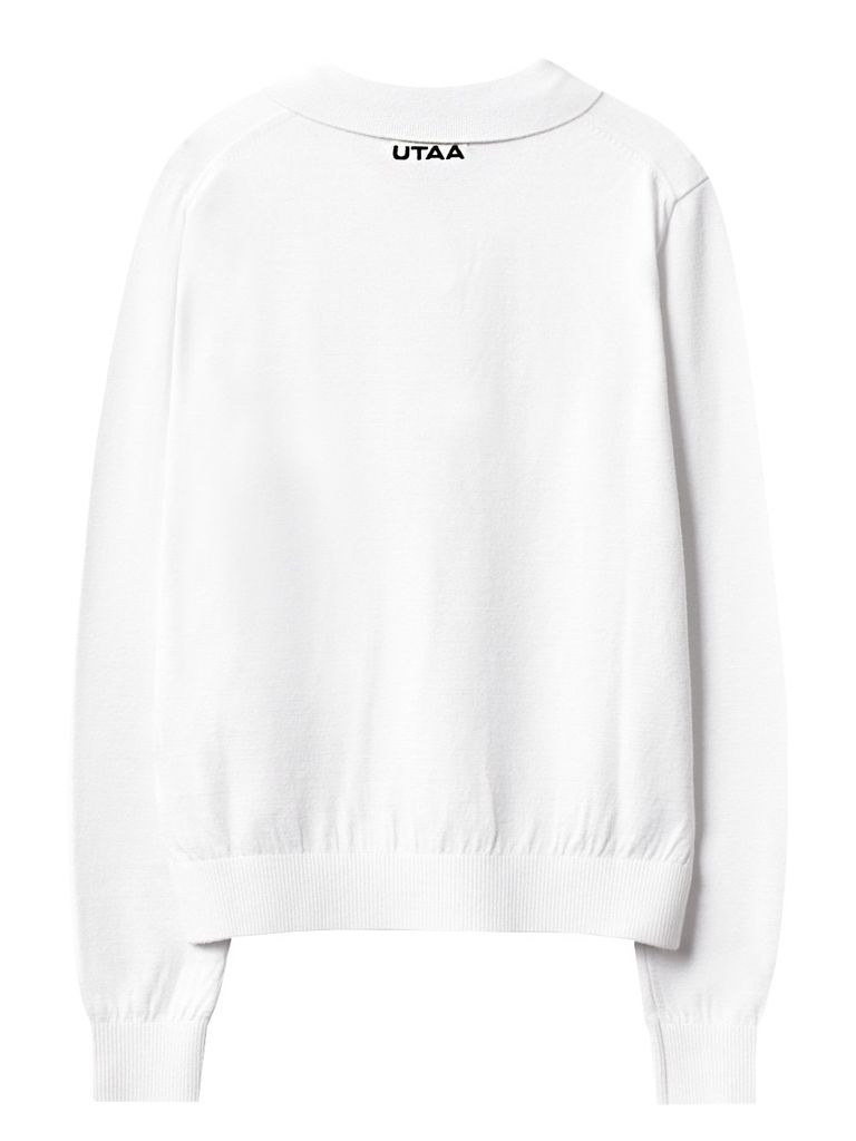UTAA Panther Openneck Knit Pullover : Women's White