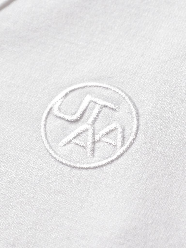 UTAA Pixel Logo Knit Cardigan : Women's White