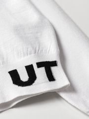 UTAA Pixel Logo Knit Cardigan : Women's White