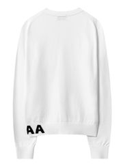 UTAA Pixel Logo Knit Cardigan : Women's White