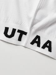 UTAA Pixel Logo Knit Cardigan : Women's White