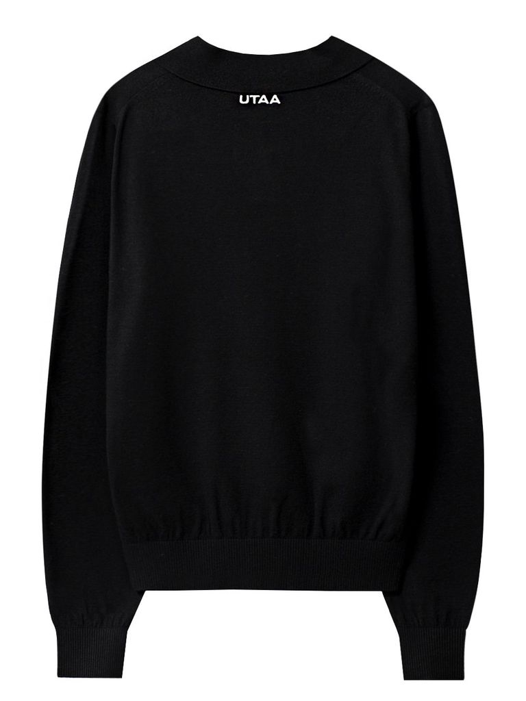 UTAA Panther Openneck Knit Pullover : Women's Black