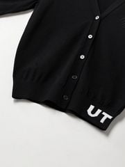 UTAA Pixel Logo Knit Cardigan : Women's Black