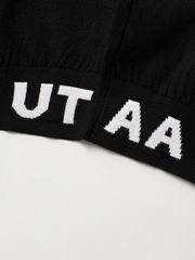 UTAA Pixel Logo Knit Cardigan : Women's Black