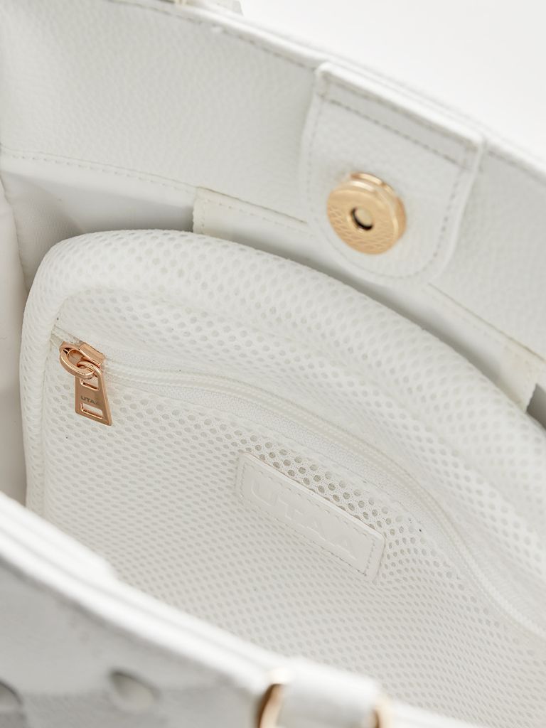 UTAA Quilting Symbol Tote Bag : White