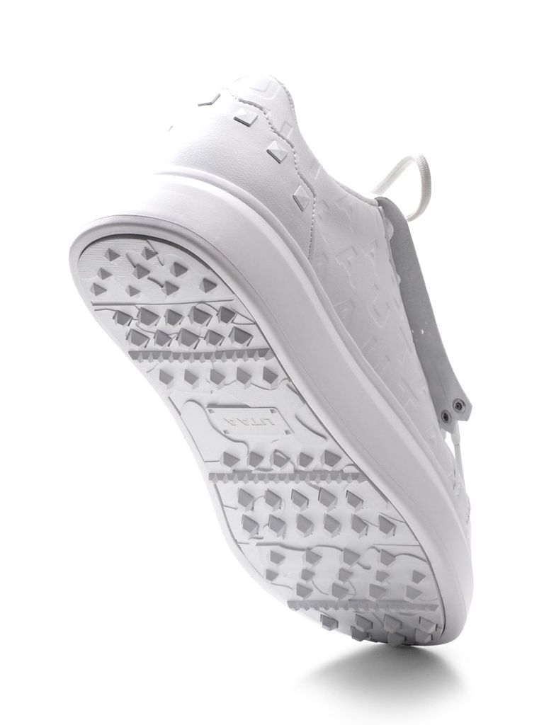 UTAA Marker Derby Stud Kiltie Sneakers : Women's White