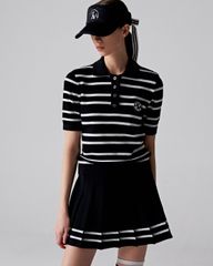 UTAA Putt Stripe Knit PK T-Shirts : Women's Black