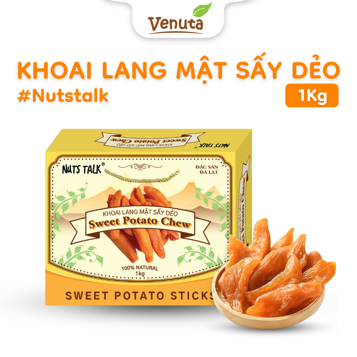 Khoai Lang Mật Sấy Dẻo Nutstalk - 1kg