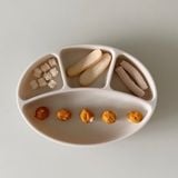 Khay ăn dặm chia 4 ngăn Silicone Bạch Kim Bluemama Modui Chính hãng Hàn Quốc