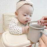 Muỗng ăn dặm cho bé Bluemama Modui BLW Silicone bạch kim - Made in Korea
