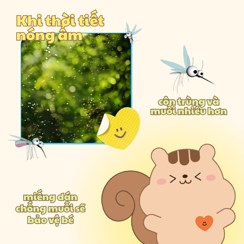 Set 8 miếng dán đuổi muỗi, chống muỗi & côn trùng Dotori Hình trái tim Dodo's Heart Shield Sticker