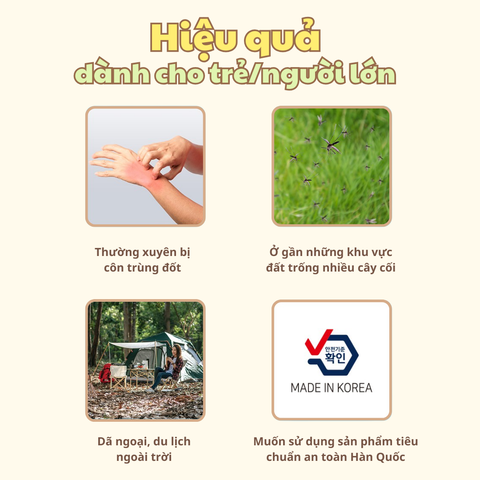Set 8 miếng dán đuổi muỗi, chống muỗi & côn trùng Dotori Hình trái tim Dodo's Heart Shield Sticker