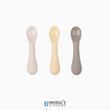 Muỗng ăn dặm cho bé Bluemama Modui BLW Silicone bạch kim - Made in Korea
