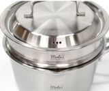 Nồi Inox 5 Lớp Bluemama Modui16cm Nấu Đồ Ăn Dặm An Toàn Cho Bé