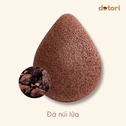 Bông tắm bọt biển Hữu cơ Konjac Dotori Jeju Hàn Quốc mềm mịn kháng khuẩn và siêu tạo bọt