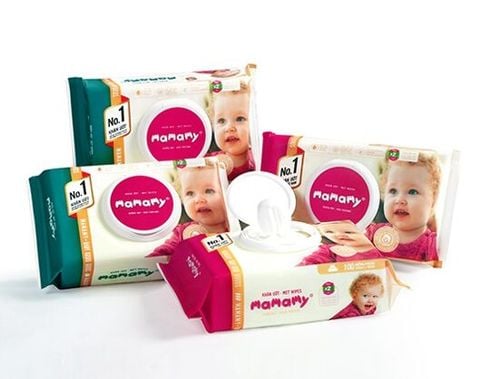 Khăn giấy ướt có nắp chủ động ngừa hăm Mamamy