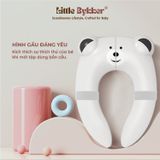 Tấm lót bồn cầu di động gấp gọn cho bé Little Bykker Đan Mạch có túi nhựa chống thấm