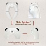 Tấm lót bồn cầu di động gấp gọn cho bé Little Bykker Đan Mạch có túi nhựa chống thấm