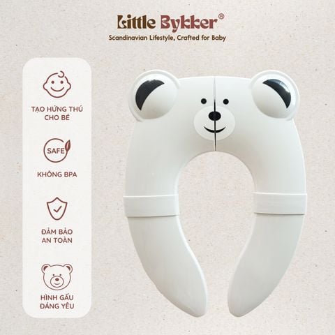 Tấm lót bồn cầu di động gấp gọn cho bé Little Bykker Đan Mạch có túi nhựa chống thấm