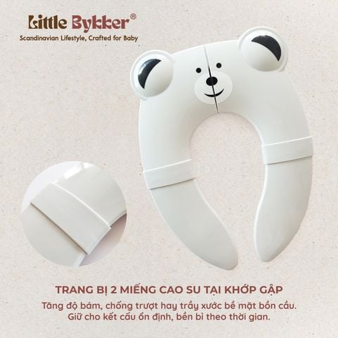 Tấm lót bồn cầu di động gấp gọn cho bé Little Bykker Đan Mạch có túi nhựa chống thấm