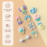 Bộ 10 lục lạc Macaroon có âm thanh màu pastel kích thích giác quan & vận động tinh cho bé