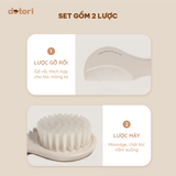 Set 2 Lược chải tóc, gôi đầu & massage đầu Dotori Hàn Quốc cho bé sơ sinh