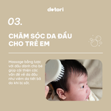 Set 2 Lược chải tóc, gôi đầu & massage đầu Dotori Hàn Quốc cho bé sơ sinh