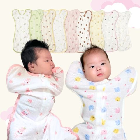 Nhộng chũn túi ngủ cao cấp Hàn Quốc BabyBooom Mới Vải Cotton Bamboo sợi tre Mesh lưới - Made in Korea