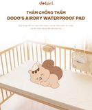 Thảm lót chống thấm Dotori Airy Waterproof Pad Organic Cotton 100% thấm hút tốt - PU cao cấp chống trượt