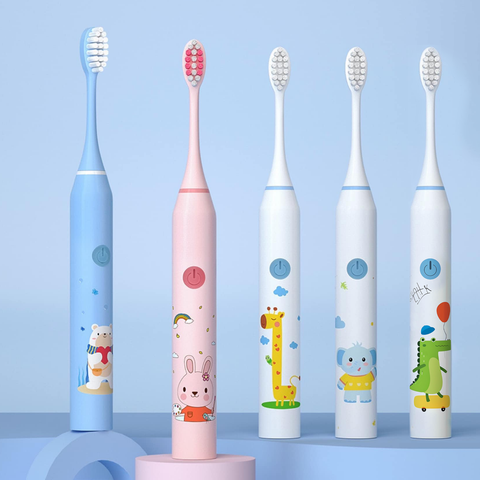 Bàn chải sạc điện cho bé Little Bykker, Hươu cao cổ/ Thỏ Hồng/ Cá sấu/ Gấu xanh